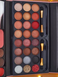 Oczy^Royalfashion ANYLADY Kompaktowa paletka do makijażu - cienie, konturowanie, usta- 33 odcienie