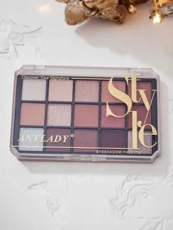 Oczy^Royalfashion ANYLADY Paletka 15 cieni do powiek z brokatem i matem Ruby Glamour