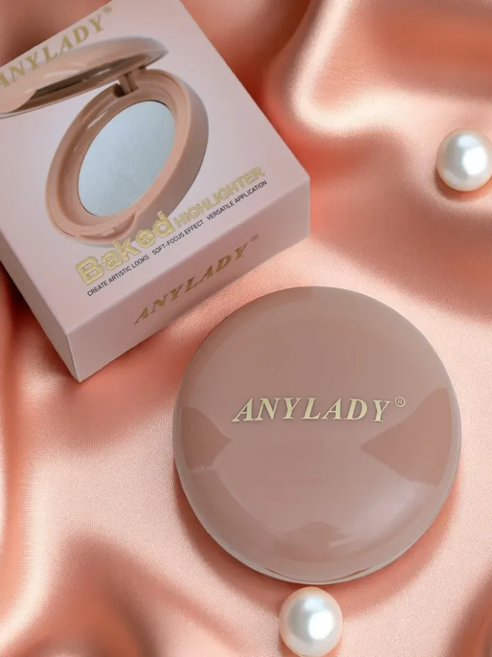 Twarz^Royalfashion Anylady Prasowany rozświetlacz do twarzy Silver