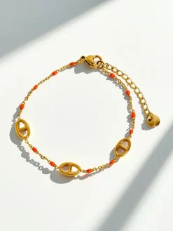 Biżuteria^Royalfashion Aurelia Perseus - elegancka bransoletka pozłacana z motywem geometrycznym