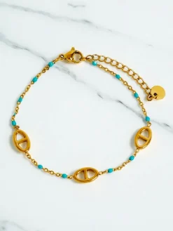 Biżuteria^Royalfashion Aurelia Perseus - elegancka bransoletka pozłacana z motywem geometrycznym