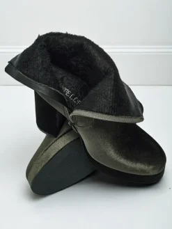 Botki Z Delikatnym Ociepleniem|Botki Na Słupku^Royalfashion Botki damskie na słupku al'la Welur Miss zielony