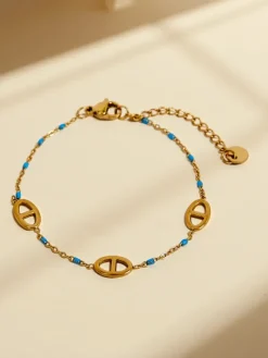 Biżuteria^Royalfashion Bransoletka Callisto Aurea z koralikami pozłacana