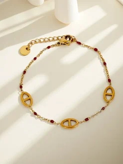 Biżuteria^Royalfashion Bransoletka Callisto Aurea z koralikami pozłacana