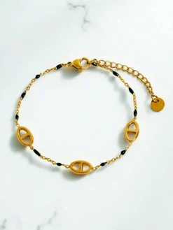 Biżuteria^Royalfashion Bransoletka Callisto Aurea z koralikami pozłacana