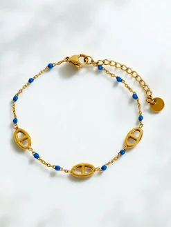 Biżuteria^Royalfashion Bransoletka Callisto Aurea z koralikami pozłacana