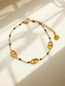 Biżuteria^Royalfashion Bransoletka Callisto Aurea z koralikami pozłacana