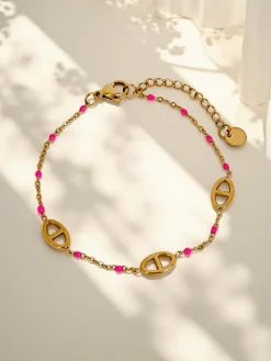 Biżuteria^Royalfashion Bransoletka Callisto Aurea z koralikami pozłacana