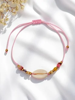 Biżuteria^Royalfashion Bransoletka damska z muszelką Oceania Grace Jasnoróżowy