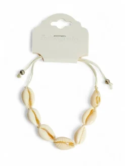 Biżuteria^Royalfashion Bransoletka damska z muszelkami i regulacją biały