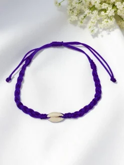 Biżuteria^Royalfashion Bransoletka damska z muszelką Coral Breeze Granatowy