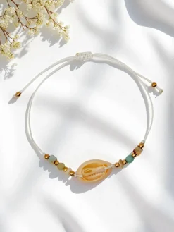 Biżuteria^Royalfashion Bransoletka damska z muszelką Oceania Grace biały