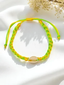 Biżuteria^Royalfashion Bransoletka damska z muszelką Coral Breeze żółty