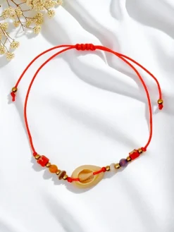 Biżuteria^Royalfashion Bransoletka damska z muszelką Oceania Grace pomarańczowy