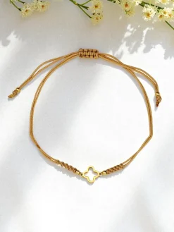 Biżuteria^Royalfashion Bransoletka damska z ozdobą Golden Tide beżowy