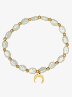 Biżuteria^Royalfashion Bransoletka damska z perełkami Pearl Grace biały