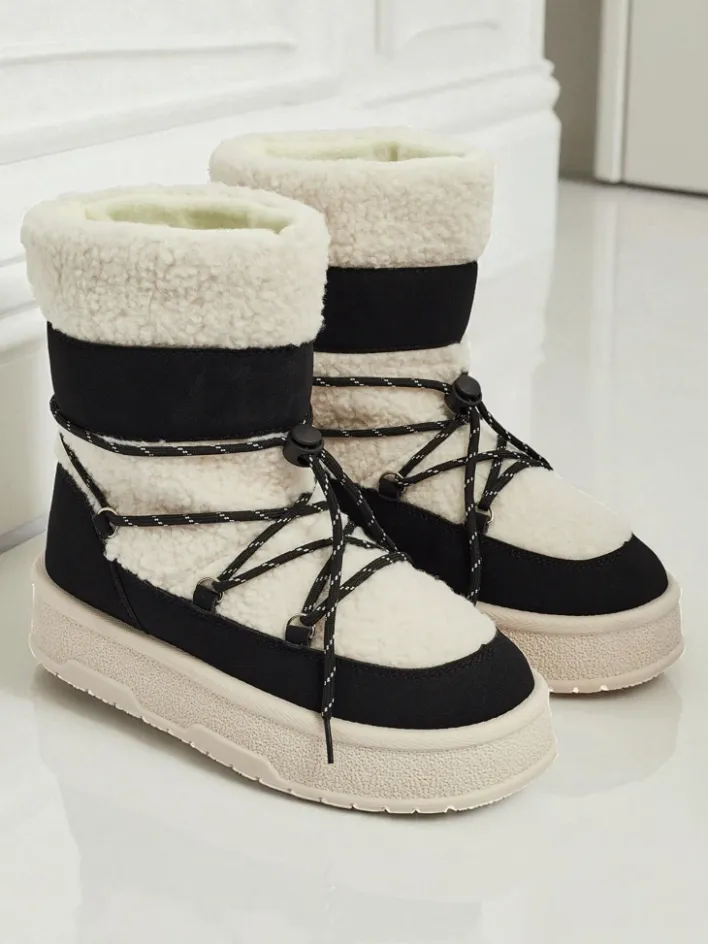 Śniegowce|Botki Na Platformie^Royalfashion Buty a'la śniegowce damskie Quill Haven biały