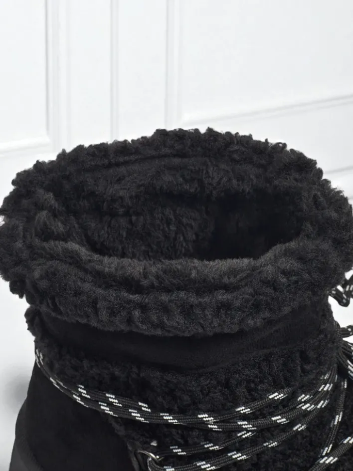 Śniegowce|Botki Na Platformie^Royalfashion Buty a'la śniegowce damskie Danira czarny