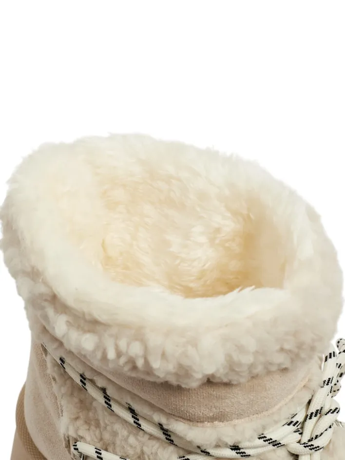 Śniegowce|Botki Na Platformie^Royalfashion Buty a'la śniegowce damskie Danira beżowy