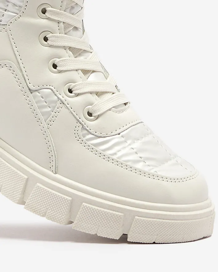 Workery|Botki Bez Ocieplenia^Royalfashion Calista Obuwie Damskie Modne Płaskie Botki owe krem