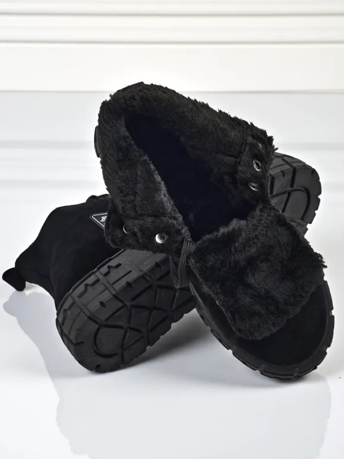 Botki Z Grubym Ociepleniem|Botki Na Platformie^Royalfashion Calzature Fashi Mykonos czarny