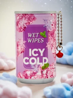 Artykuły Chemiczne|Higiena I Zdrowie^Royalfashion Chusteczki nawilżające w ozdobnym opakowaniu ICY COLD 30szt fioletowy