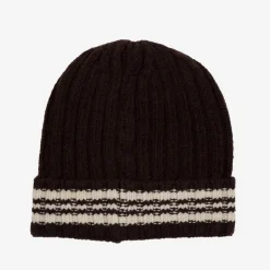 Czapki^Royalfashion Ciemnobrązowa męska czapka z domieszką wełny - Akcesoria Ciemnobrązowy
