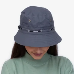 Czapki I Kapelusze^Royalfashion Ciemnoszara damska czapka typu bucket hat - Akcesoria Ciemnoszary