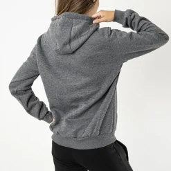 Bluzy^Royalfashion Ciemnoszara damska ocieplana bluza z kapturem - Odzież Ciemnoszary