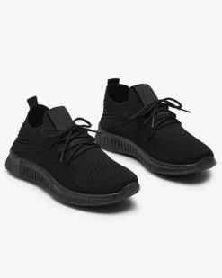 Bieganie, Ćwiczenia I Trening^Royalfashion Czarne damskie buty sportowe Merisal - Obuwie czarny