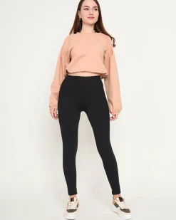 Legginsy / Tregginsy|Plus Size^Royalfashion Czarne damskie legginsy - Odzież czarny