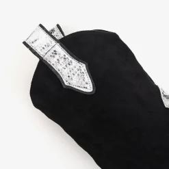 Kozaki Bez Ocieplenia|Kozaki Do Połowy Łydki^Royalfashion Czarne kozaki z ozdobną wywijaną cholewką Acilip - Obuwie czarny