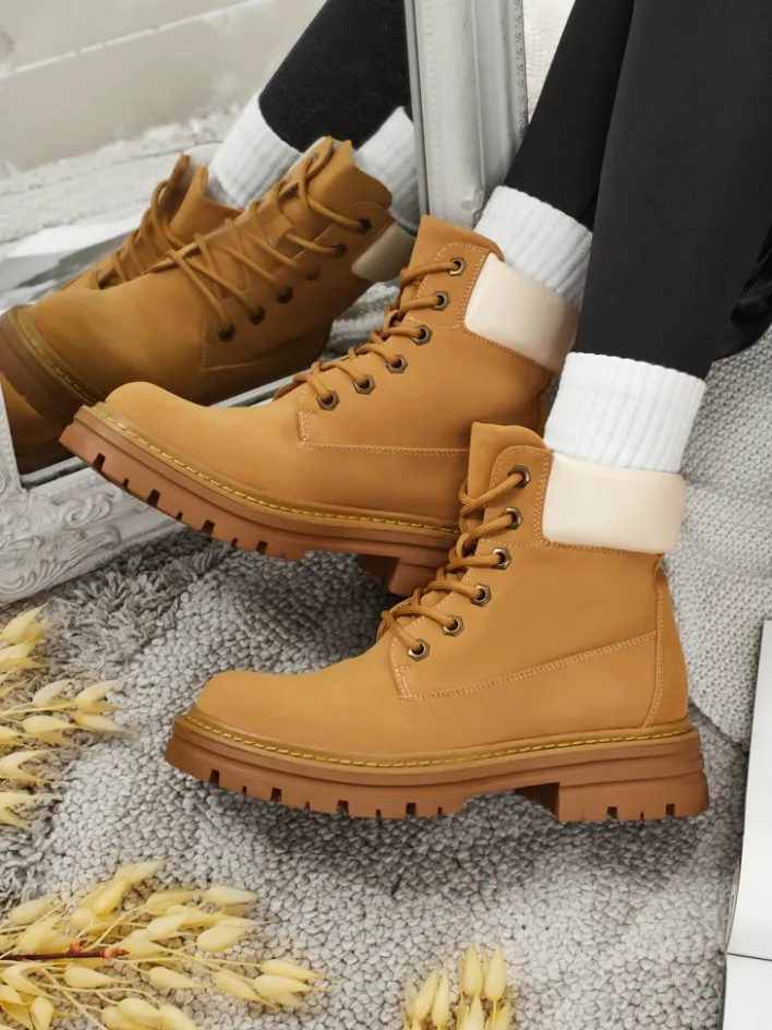 Trapery|Botki Bez Ocieplenia^Royalfashion Damskie botki trapery Avienne Camel