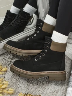 Trapery|Botki Bez Ocieplenia^Royalfashion Damskie botki trapery Avienne czarny