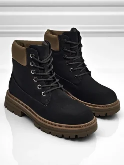 Trapery|Botki Bez Ocieplenia^Royalfashion Damskie botki trapery Avienne czarny