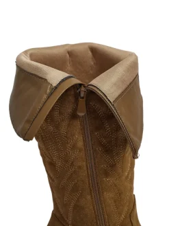 Kozaki Na Obcasie|Kozaki Bez Ocieplenia^Royalfashion Damskie kozaki typu kowbojki Marivelle brązowy