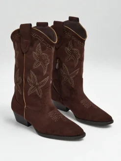 Kozaki Na Płaskim Obcasie|Kozaki Z Ociepleniem^Royalfashion Damskie kozaki typu kowbojki Zephira