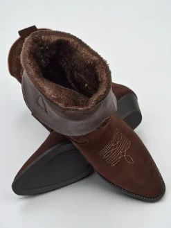 Kozaki Na Płaskim Obcasie|Kozaki Z Ociepleniem^Royalfashion Damskie kozaki typu kowbojki Zephira