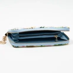 Portmonetki^Royalfashion Duży damski kwiecisty portfel - Akcesoria biały