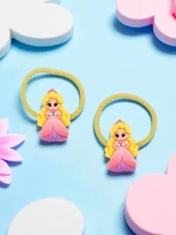 Dziewczęce^Royalfashion Gumki do włosów z motywem księżniczki zielony