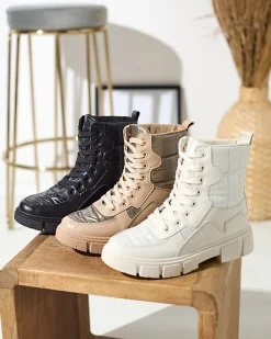 Workery|Botki Bez Ocieplenia^Royalfashion Mirae Stiletto Elegante Czarne jasny brązowy