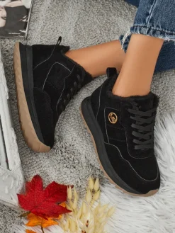 Ocieplane|Sneakersy^Royalfashion Nero Eleganza Ciepłe Sportowe Obuwie Damskie czarny