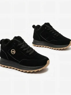 Ocieplane|Sneakersy^Royalfashion Nero Eleganza Ciepłe Sportowe Obuwie Damskie czarny