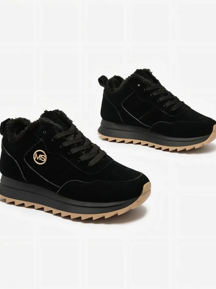 Ocieplane|Sneakersy^Royalfashion Nero Eleganza Ciepłe Sportowe Obuwie Damskie czarny
