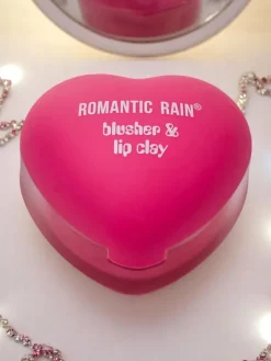 Usta^Royalfashion Pomadka do ust i róż 2w1 w słoiczku w kształcie serduszka Magenta