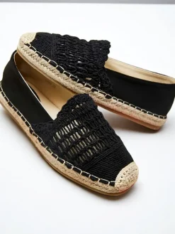 Espadryle Płaskie^Royalfashion Ażurowe damskie espadryle Cetillad czarny