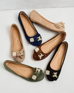 Baleriny Klasyczne^Royalfashion Baleriny damskie Renolli Ecru