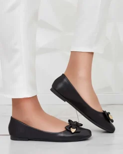 Buty Na Wielkie Wyjście|Baleriny Klasyczne^Royalfashion Baleriny damskie z kokardką Fittco czarny