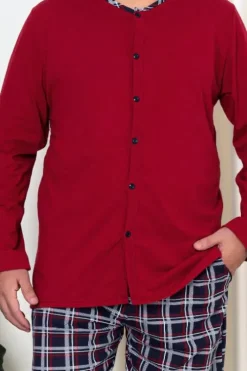 Piżamy|Plus Size^Royalfashion Bawełniana męska piżama w kratkę PLUS SIZE