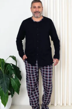 Piżamy|Plus Size^Royalfashion Bawełniana męska piżama w kratkę PLUS SIZE